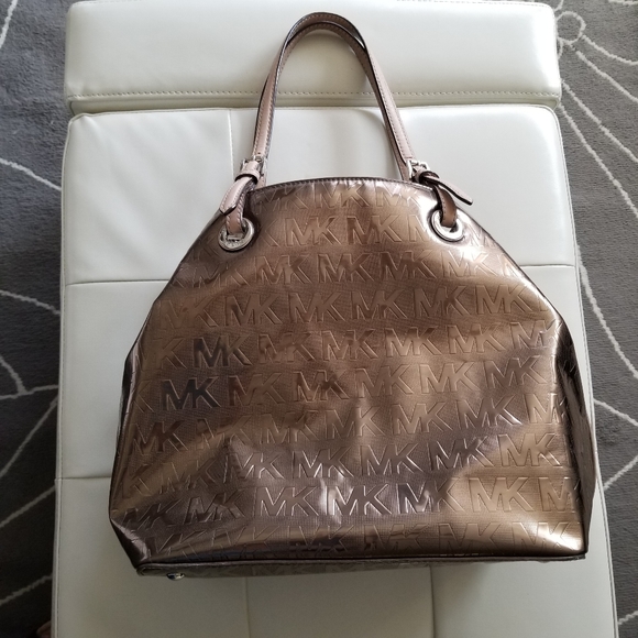 Michael Kors, Jet Set, Mirror Metallic, Brown/ Coc - Picture 10 of 16